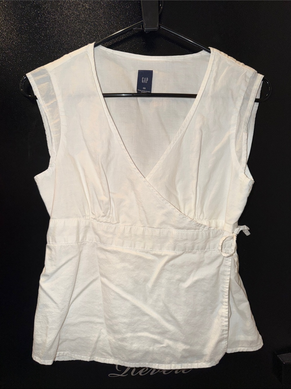 GAP White Wrap-Front Sleeveless Camisole
